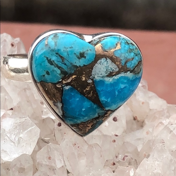 Shellys Boutique Jewelry - BOUTIQUE SPINY OYSTER & TURQUOISE 925 SILVER RING